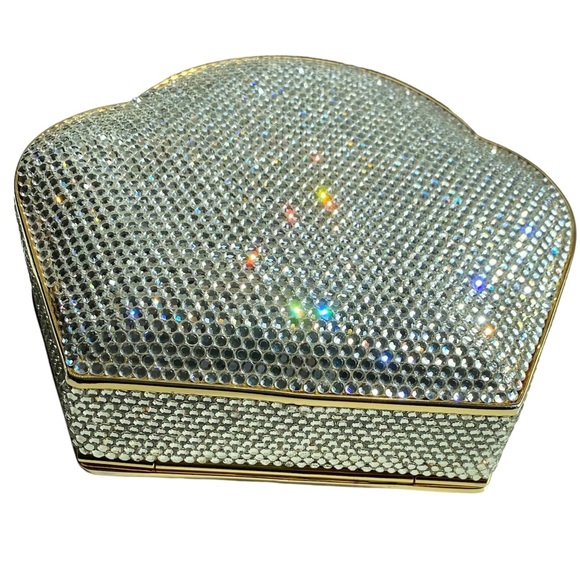 🎉HP🎉Judith Leiber Vintage Handset Austrian Crystal Minaudière Evening bag - Picture 10 of 11